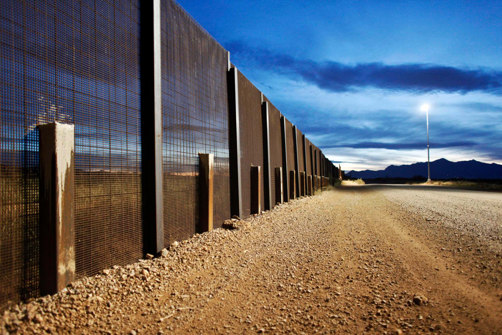 The Arizona-Mexico border fence near Naco, Arizona, March 29, 2013.