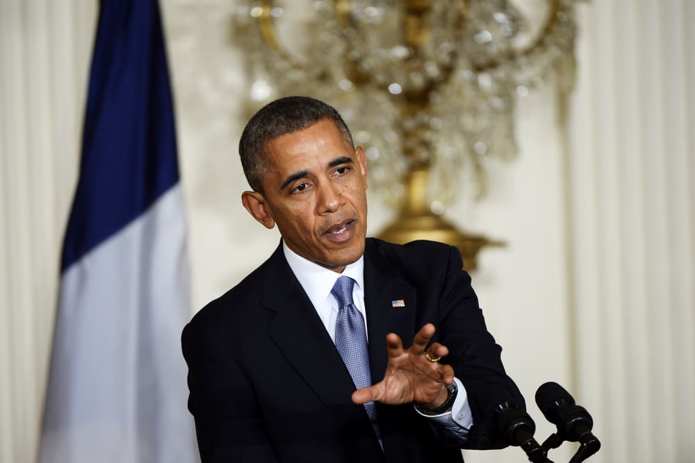 Barack Obama addresses a press conference, Feb. 11, 2014.