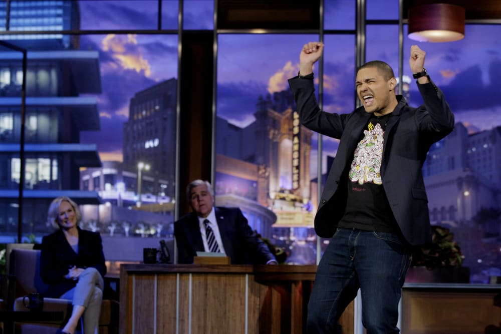 Comedian Trevor Noah performs on The Tonight Show with Jay Leno on Jan. 6, 2012. (Photo by Paul Drinkwater/NBC/NBCU Photo Bank)