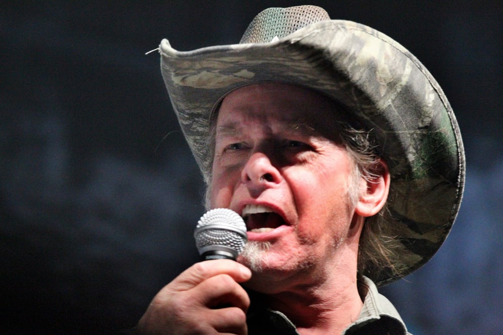 Muscician and gun rights activist Ted Nugent addresses a seminar at the National Rifle Association's 140th convention in Pittsburgh Sunday, May 1, 2011. (Photo by Gene J. Puskar/AP)