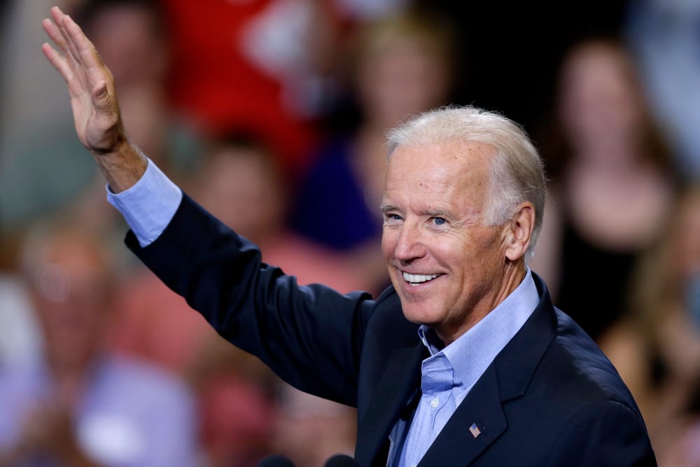 Vice President Joe Biden waves at an event, Aug. 23, 2013, in Scranton, Pa.