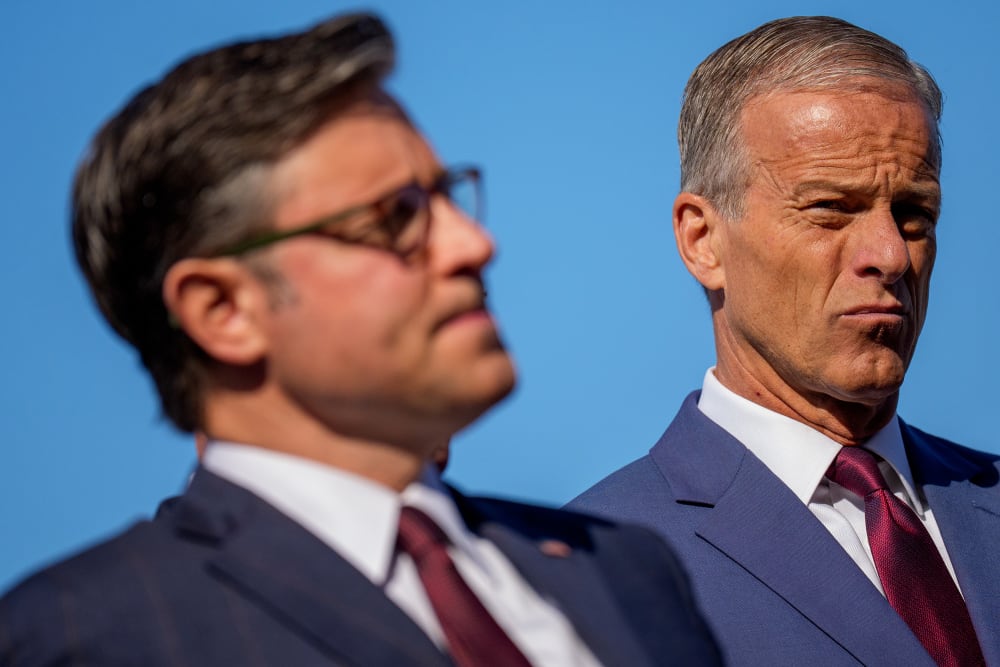 Speaker of the House Mike Johnson and Senate Majority Leader John Thune.