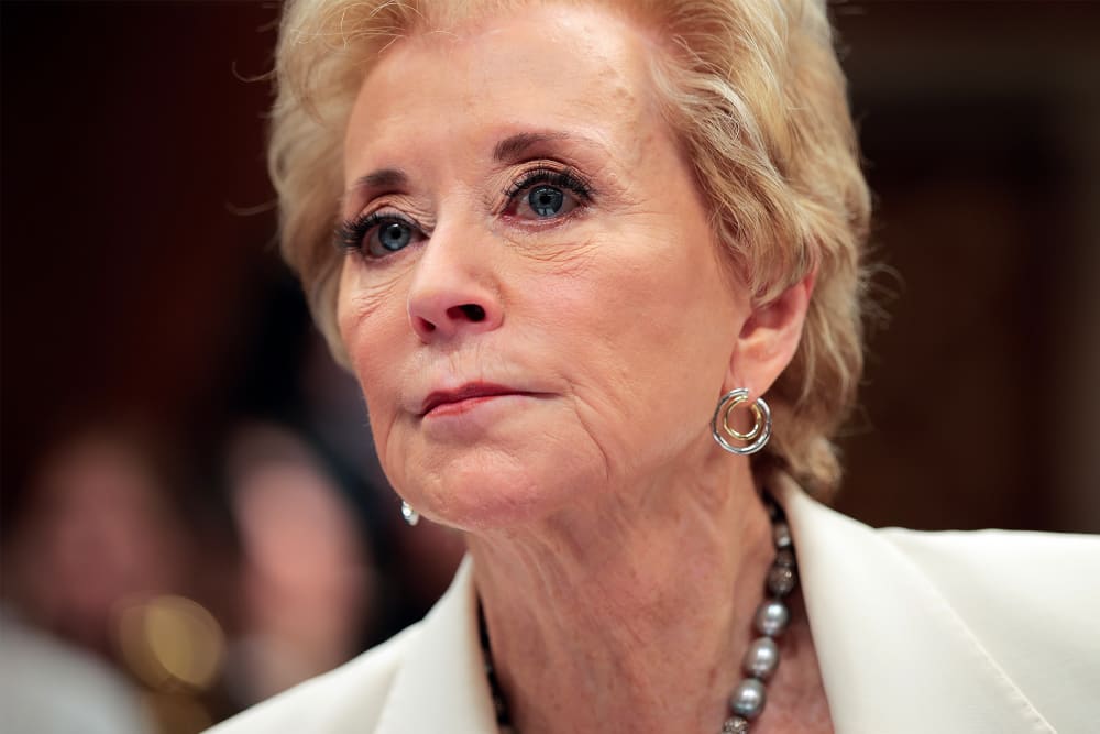 Education Secretary Linda McMahon.