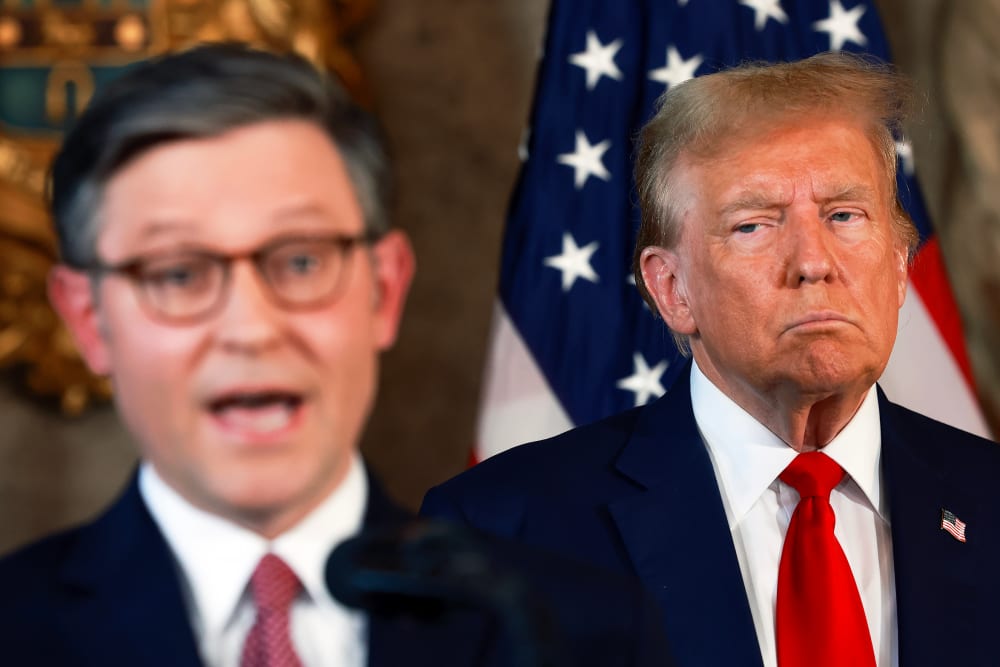 President Donald Trump and Speaker of the House Mike Johnson.