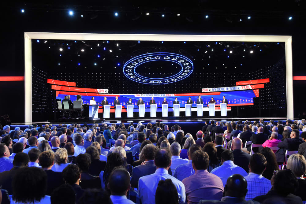 Democratic presidential hopefuls participate in the fourth Democratic primary debate of the 2020 presidential campaign.