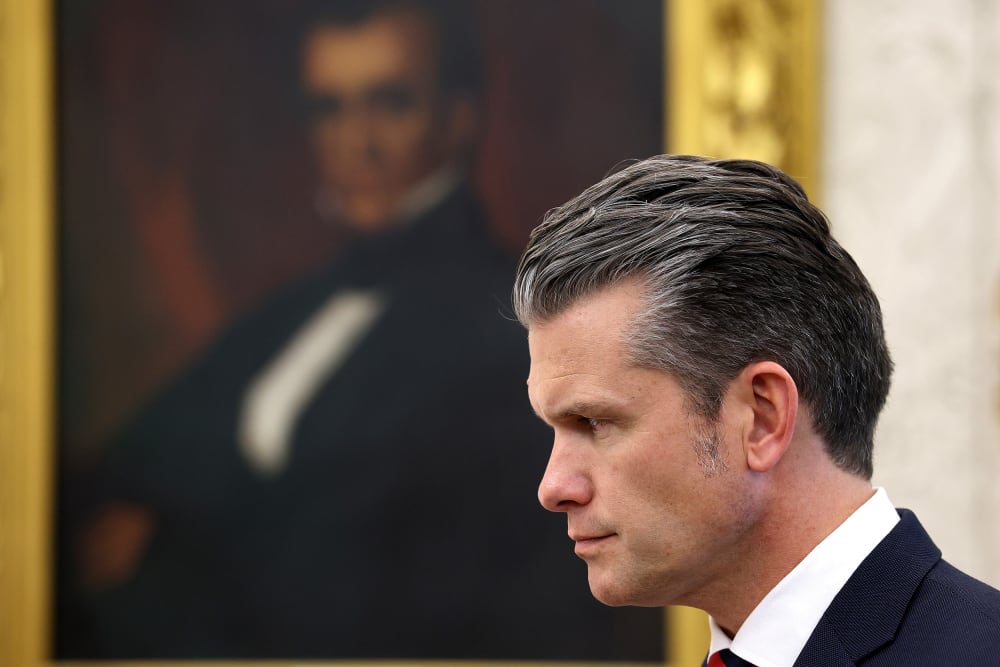 Secretary of War Pete Hegseth at the White House.