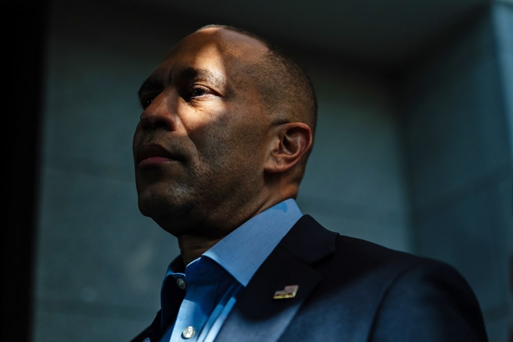 House Minority Leader Hakeem Jeffries at the U.S. Capitol.