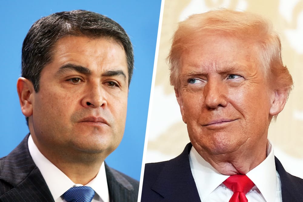 Juan Orlando Hernandez; Donald Trump.