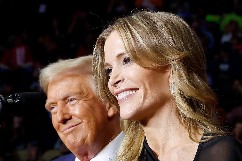 Donald Trump and media personality Megyn Kelly at Trump's campaign rally in Pittsburgh, P.A.