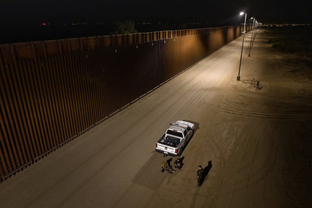 Border Patrol agents arrest two people smuggling drugs into Yuma, A.Z., on June 22, 2022.