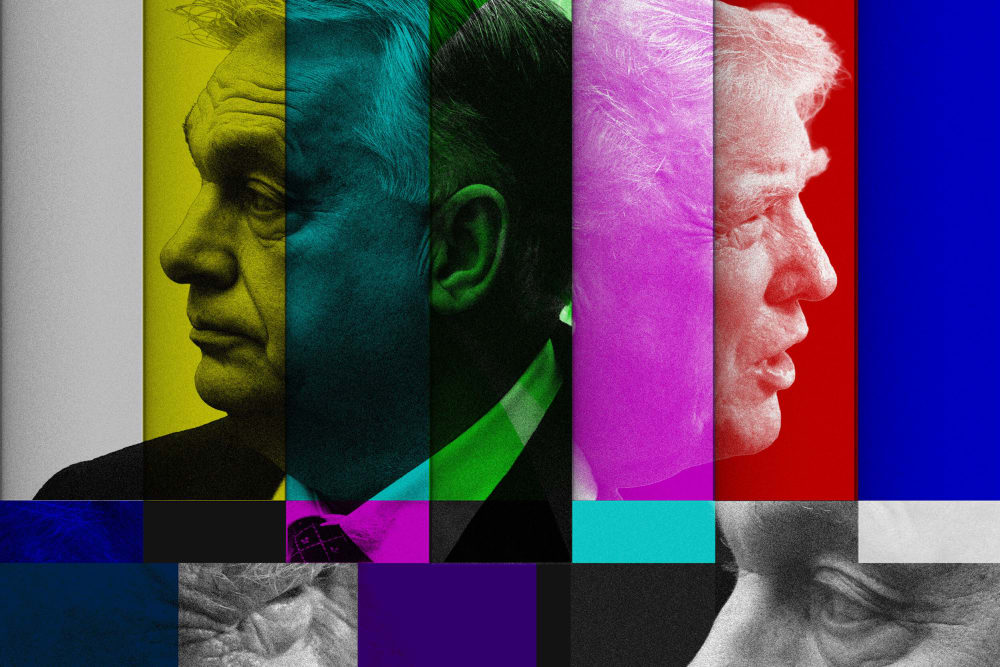 Viktor Orbán (left) and Donald Trump.