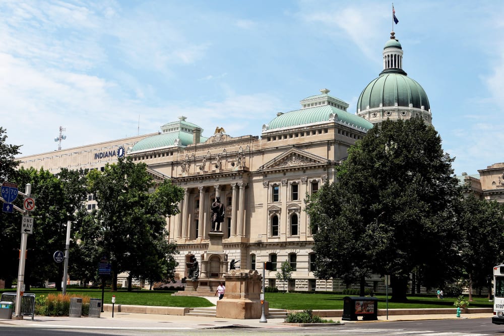 The Indiana Statehouse.