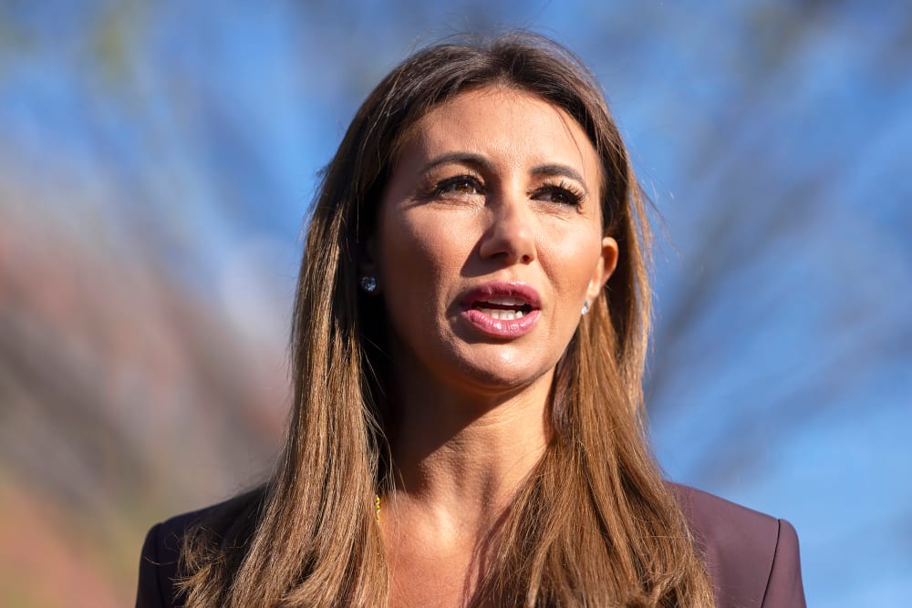 Alina Habba outside the White House.