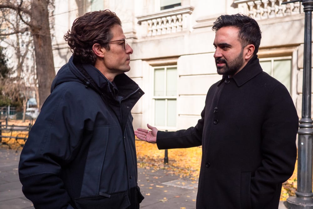 MS NOW senior political and national reporter Jacob Soboroff, left, speaks with New York City Mayor-elect Zohran Mamdani.