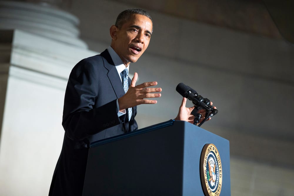 President Barack Obama speaks during an event on Dec. 15, 2015, in Washington, D.C. (Photo by Evan Vucci/AP)