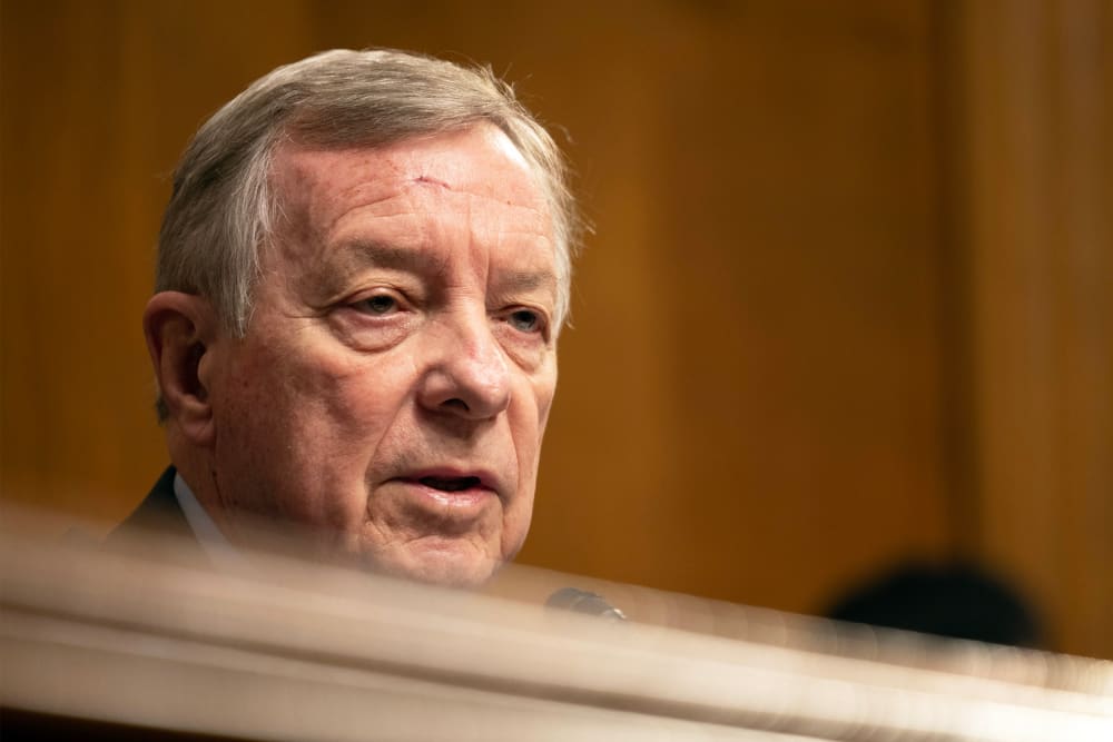 Senate Judiciary Committee ranking member Dick Durbin at the U.S. Capitol.