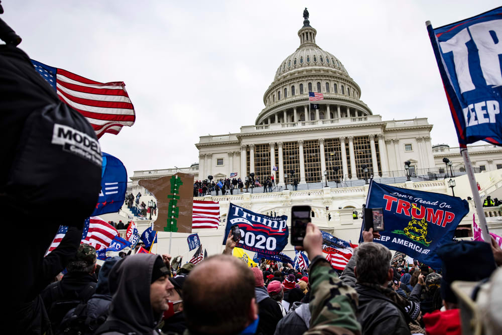 Pro-Trump supporters storm the U.S. Capitol in Washington, D.C.