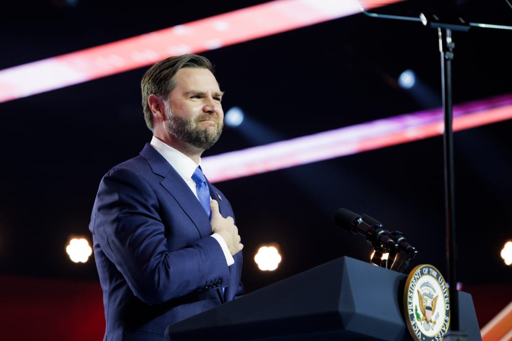 Vice President JD Vance speaks at Turning Point USA's AmericaFest in Phoenix