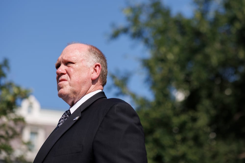 Tom Homan outside The White House.