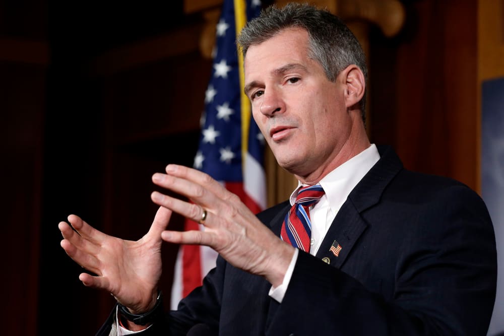 Sen. Scott Brown, R-Mass., on Capitol Hill in Washington.