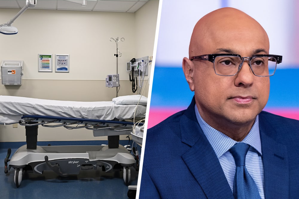 An empty bed in an emergency room; Ali Velshi.
