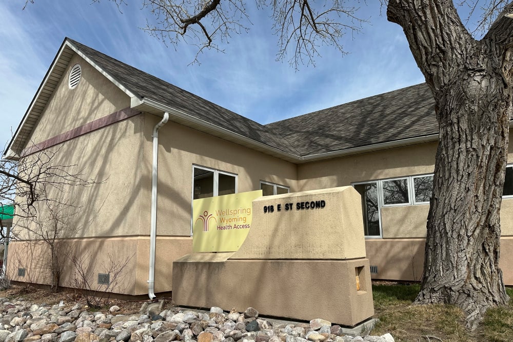 Wellspring Health Access building is seen.