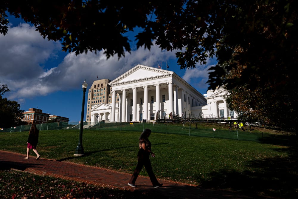 The Virginia State Capitol on Nov. 3, 2025, in Richmond, Va.