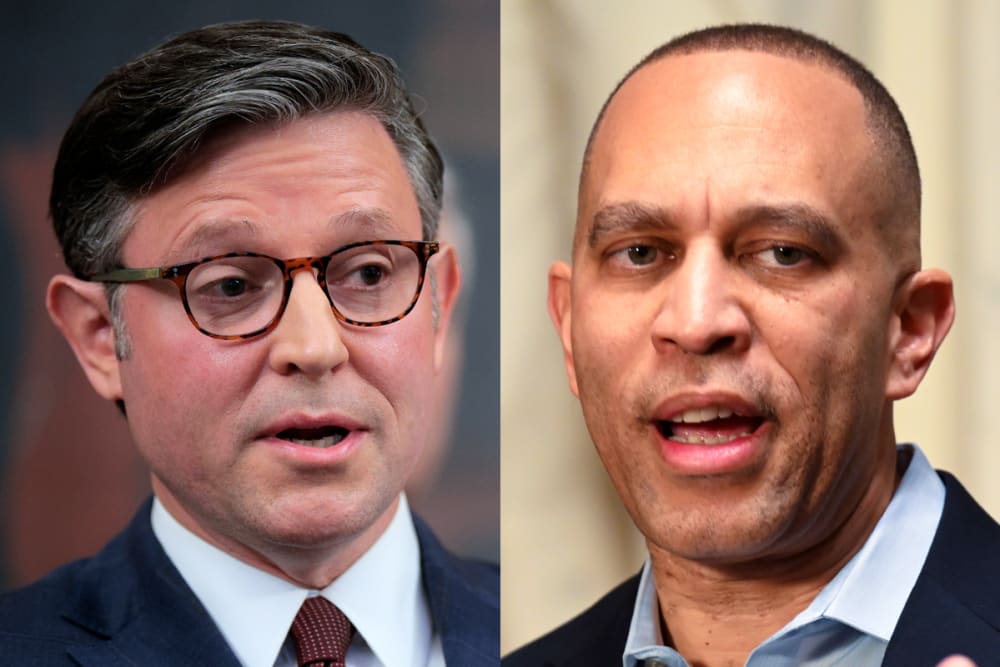 Mike Johnson; Hakeem Jeffries.