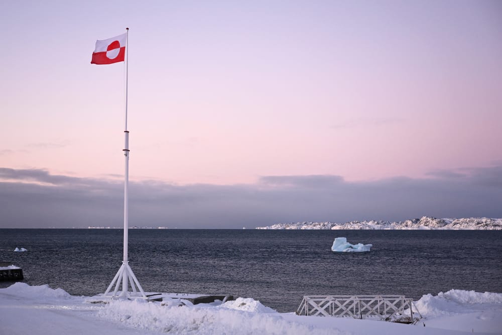 A Greenlandic flag on Jan. 20, 2026, in Nuuk, Greenland.