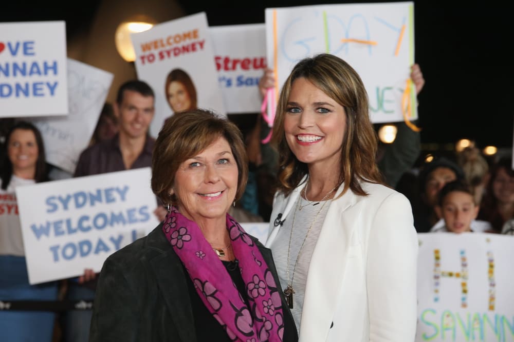 Savannah Guthrie poses with her mother, Nancy Guthrie