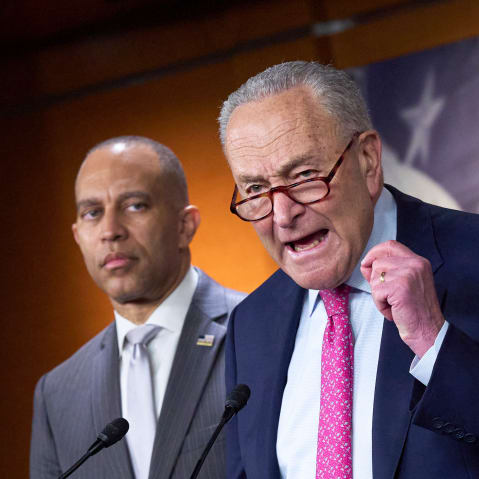 Chuck Schumer and Hakeem Jeffries.
