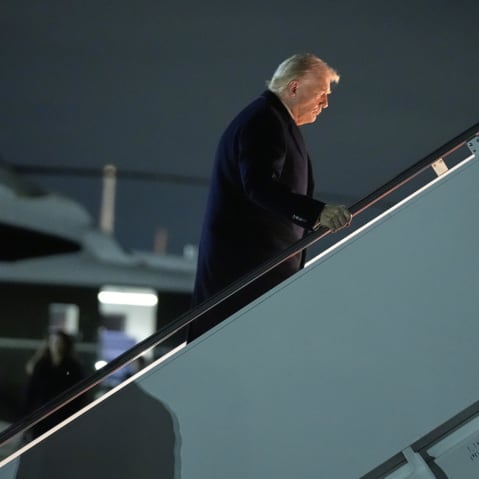 Trump boards Air Force Once