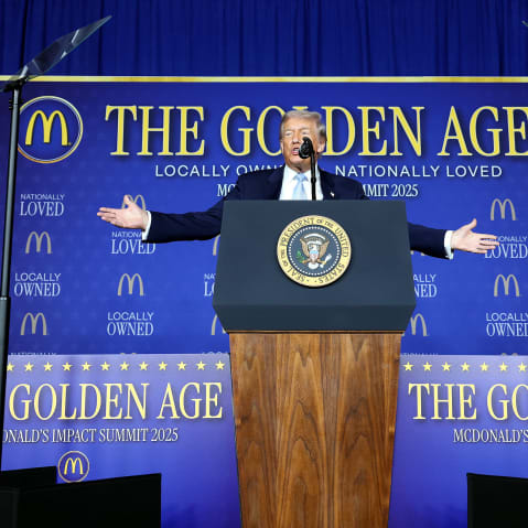 President Donald Trump at the McDonald’s Impact Summit in Washington, D.C.