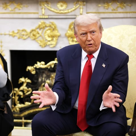 Crown Prince and Prime Minister Mohammed bin Salman of Saudi Arabia and U.S. President Donald Trump.