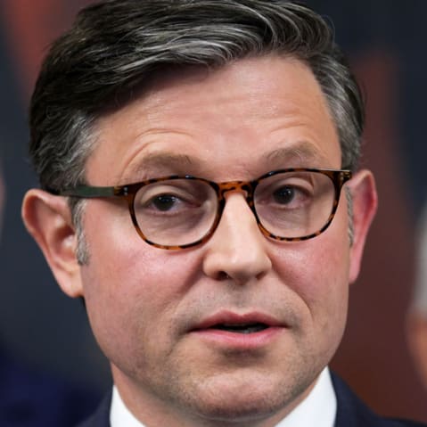 Senate Majority Leader John Thune; Speaker of the House Mike Johnson.