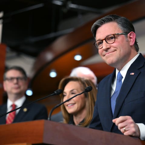 Speaker of the House Mike Johnson on Capitol Hill.