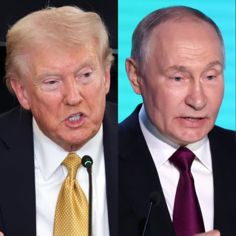 Donald Trump; Vladimir Putin; Volodymyr Zelenskyy.