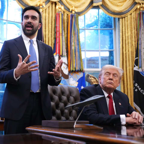 New York City Mayor-elect Zohran Mamdani and President Donald Trump meet in the Oval Office.