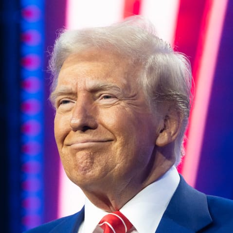 Donald Trump smiling.