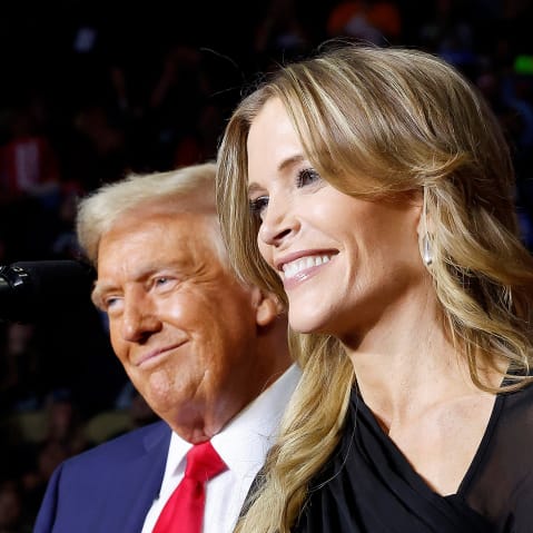 Donald Trump and media personality Megyn Kelly at Trump's campaign rally in Pittsburgh, P.A.