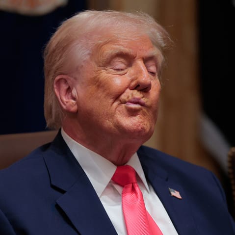 President Donald Trump attends a meeting in the Cabinet Room of the White House on Dec. 2, 2025.