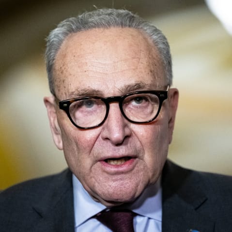Senate Minority Leader Chuck Schumer at the US Capitol.
