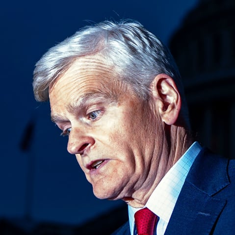 Sen. Bill Cassidy on Sept. 30, 202 departing the U.S. Capitol.