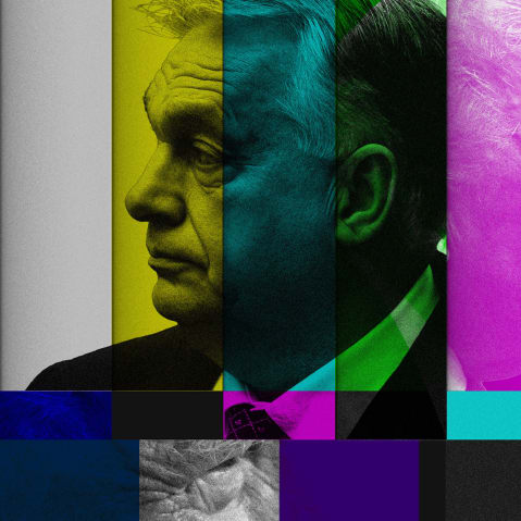 Viktor Orbán (left) and Donald Trump.