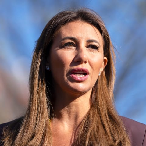 Alina Habba outside the White House.