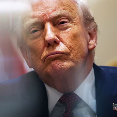 U.S. President Donald Trump in the Cabinet Room of the White House.