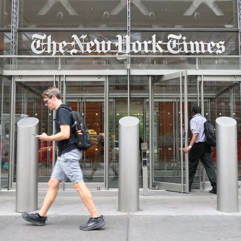 The New York Times building in NYC.