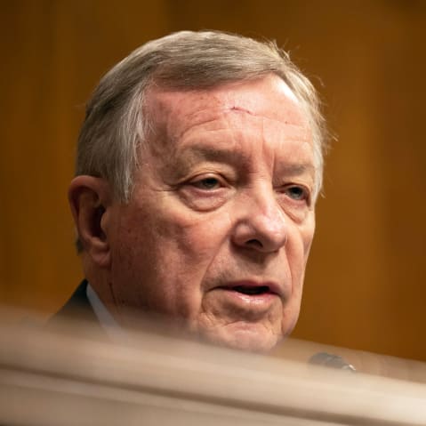 Senate Judiciary Committee ranking member Dick Durbin at the U.S. Capitol.