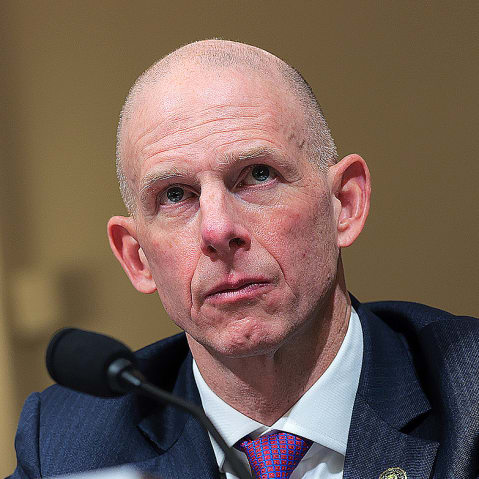 Operations Director of the National Security Branch at the Federal Bureau of Investigation (FBI) Michael Glasheen (R) testifies alongside Secretary of Homeland Security Kristi Noem during a House Committee on Homeland Security hearing on Dec. 11 in Washington, D.C.