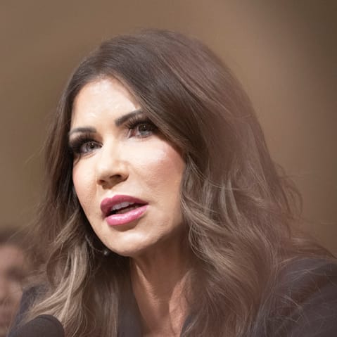 The Department of Homeland Security Secretary, Kristi Noem at the Capitol.